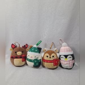 Squishmallows Christmas Ornament bundle 4 inch plush
